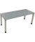 Schreibtisch All in One, manuell höhenverstellbar, 68-82cm (H), 180x70cm (BxT), rechteckig, beton hell / silberaluminium