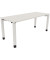 Schreibtisch All in One, manuell höhenverstellbar, 68-82cm (H), 180x70cm (BxT), rechteckig, weiß / weiß