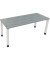 Schreibtisch All in One, manuell höhenverstellbar, 68-82cm (H), 180x70cm (BxT), rechteckig, beton hell / weiß
