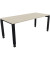 Schreibtisch All in One, manuell höhenverstellbar, 68-82cm (H), 180x80cm (BxT), rechteckig, akazie hell / anthrazit metallic