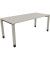 Schreibtisch All in One, manuell höhenverstellbar, 68-82cm (H), 180x80cm (BxT), rechteckig, lichtgrau / silberaluminium