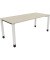 Schreibtisch All in One, manuell höhenverstellbar, 68-82cm (H), 180x80cm (BxT), rechteckig, akazie hell / weiß