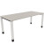 Schreibtisch All in One, manuell höhenverstellbar, 68-82cm (H), 180x80cm (BxT), rechteckig, lichtgrau / weiß