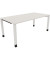 Schreibtisch All in One, manuell höhenverstellbar, 68-82cm (H), 180x90cm (BxT), rechteckig, weiß / weiß
