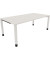Schreibtisch All in One, manuell höhenverstellbar, 68-82cm (H), 200x100cm (BxT), rechteckig, weiß / weiß