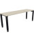 Schreibtisch All in One, manuell höhenverstellbar, 68-82cm (H), 200x60cm (BxT), rechteckig, akazie hell / anthrazit metallic