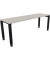 Schreibtisch All in One, manuell höhenverstellbar, 68-82cm (H), 200x60cm (BxT), rechteckig, lichtgrau / anthrazit metallic