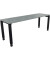 Schreibtisch All in One, manuell höhenverstellbar, 68-82cm (H), 200x60cm (BxT), rechteckig, beton hell / anthrazit metallic