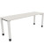 Schreibtisch All in One, manuell höhenverstellbar, 68-82cm (H), 200x60cm (BxT), rechteckig, weiß / weiß