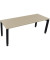 Schreibtisch All in One, manuell h&ouml;henverstellbar, 68-82cm (H), 200x70cm (BxT), rechteckig, eiche natur / anthrazit metallic