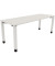 Schreibtisch All in One, manuell höhenverstellbar, 68-82cm (H), 200x70cm (BxT), rechteckig, weiß / weiß