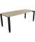 Schreibtisch All in One, manuell höhenverstellbar, 68-82cm (H), 200x80cm (BxT), rechteckig, eiche natur / anthrazit metallic