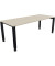 Schreibtisch All in One, manuell höhenverstellbar, 68-82cm (H), 200x80cm (BxT), rechteckig, akazie hell / anthrazit metallic