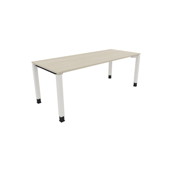 4003969080102 - Schreibtisch All in One 810035472 höhenverstellbar 68-82cm (H) rechteckig akazie hell   verkehrsweiß 4003969080102 Soennecken