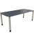 Schreibtisch All in One, manuell höhenverstellbar, 68-82cm (H), 200x90cm (BxT), rechteckig, lavagrau / silberaluminium