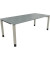 Schreibtisch All in One, manuell höhenverstellbar, 68-82cm (H), 200x90cm (BxT), rechteckig, beton hell / silberaluminium