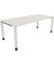 Schreibtisch All in One, manuell höhenverstellbar, 68-82cm (H), 200x90cm (BxT), rechteckig, weiß / weiß