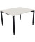 Schreibtisch All in One, manuell höhenverstellbar, 68-82cm (H), 120x100cm (BxT), rechteckig, weiß / anthrazit metallic