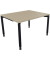 Schreibtisch All in One, manuell höhenverstellbar, 68-82cm (H), 120x100cm (BxT), rechteckig, eiche natur / anthrazit metallic