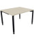 Schreibtisch All in One, manuell höhenverstellbar, 68-82cm (H), 120x100cm (BxT), rechteckig, akazie hell / anthrazit metallic