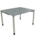 Schreibtisch All in One, manuell höhenverstellbar, 68-82cm (H), 120x100cm (BxT), rechteckig, beton hell / silberaluminium