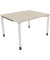 Schreibtisch All in One, manuell höhenverstellbar, 68-82cm (H), 120x100cm (BxT), rechteckig, akazie hell / weiß