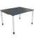 Schreibtisch All in One, manuell höhenverstellbar, 68-82cm (H), 120x100cm (BxT), rechteckig, lavagrau / weiß