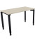 Schreibtisch All in One, manuell höhenverstellbar, 68-82cm (H), 120x60cm (BxT), rechteckig, akazie hell / anthrazit metallic