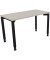 Schreibtisch All in One, manuell höhenverstellbar, 68-82cm (H), 120x60cm (BxT), rechteckig, lichtgrau / anthrazit metallic
