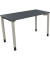 Schreibtisch All in One, manuell höhenverstellbar, 68-82cm (H), 120x60cm (BxT), rechteckig, lavagrau / silberaluminium