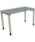 Schreibtisch All in One, manuell höhenverstellbar, 68-82cm (H), 120x60cm (BxT), rechteckig, beton hell / silberaluminium