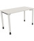 Schreibtisch All in One, manuell höhenverstellbar, 68-82cm (H), 120x60cm (BxT), rechteckig, weiß / weiß