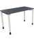 Schreibtisch All in One, manuell höhenverstellbar, 68-82cm (H), 120x60cm (BxT), rechteckig, lavagrau / weiß