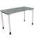 Schreibtisch All in One, manuell höhenverstellbar, 68-82cm (H), 120x60cm (BxT), rechteckig, beton hell / weiß