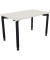 Schreibtisch All in One, manuell höhenverstellbar, 68-82cm (H), 120x70cm (BxT), rechteckig, weiß / anthrazit metallic