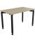 Schreibtisch All in One, manuell höhenverstellbar, 68-82cm (H), 120x70cm (BxT), rechteckig, eiche natur / anthrazit metallic