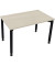 Schreibtisch All in One, manuell höhenverstellbar, 68-82cm (H), 120x70cm (BxT), rechteckig, akazie hell / anthrazit metallic
