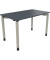 Schreibtisch All in One, manuell höhenverstellbar, 68-82cm (H), 120x70cm (BxT), rechteckig, lavagrau / silberaluminium