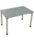 Schreibtisch All in One, manuell höhenverstellbar, 68-82cm (H), 120x70cm (BxT), rechteckig, beton hell / silberaluminium