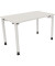 Schreibtisch All in One, manuell höhenverstellbar, 68-82cm (H), 120x70cm (BxT), rechteckig, weiß / weiß