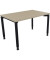 Schreibtisch All in One, manuell höhenverstellbar, 68-82cm (H), 120x80cm (BxT), rechteckig, eiche natur / anthrazit metallic