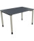 Schreibtisch All in One, manuell höhenverstellbar, 68-82cm (H), 120x80cm (BxT), rechteckig, lavagrau / silberaluminium