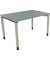Schreibtisch All in One, manuell höhenverstellbar, 68-82cm (H), 120x80cm (BxT), rechteckig, beton hell / silberaluminium