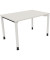 Schreibtisch All in One, manuell höhenverstellbar, 68-82cm (H), 120x80cm (BxT), rechteckig, weiß / weiß