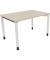 Schreibtisch All in One, manuell höhenverstellbar, 68-82cm (H), 120x80cm (BxT), rechteckig, akazie hell / weiß