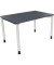 Schreibtisch All in One, manuell höhenverstellbar, 68-82cm (H), 120x80cm (BxT), rechteckig, lavagrau / weiß