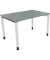 Schreibtisch All in One, manuell höhenverstellbar, 68-82cm (H), 120x80cm (BxT), rechteckig, beton hell / weiß