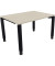Schreibtisch All in One, manuell höhenverstellbar, 68-82cm (H), 120x90cm (BxT), rechteckig, akazie hell / anthrazit metallic