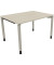 Schreibtisch All in One, manuell höhenverstellbar, 68-82cm (H), 120x90cm (BxT), rechteckig, akazie hell / silberaluminium