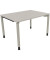 Schreibtisch All in One, manuell höhenverstellbar, 68-82cm (H), 120x90cm (BxT), rechteckig, lichtgrau / silberaluminium